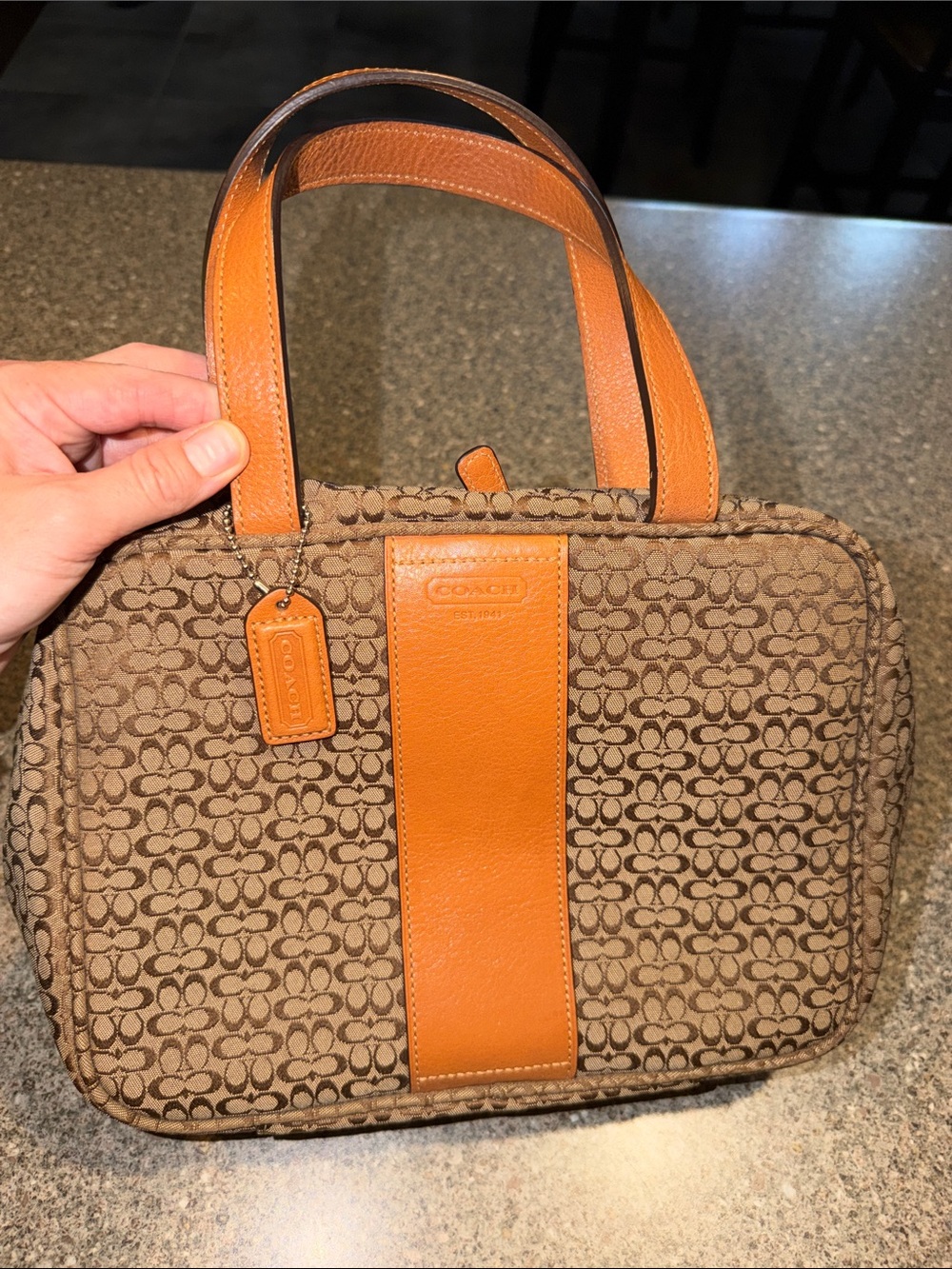 Coach y2k Micro signature cosmetic bag